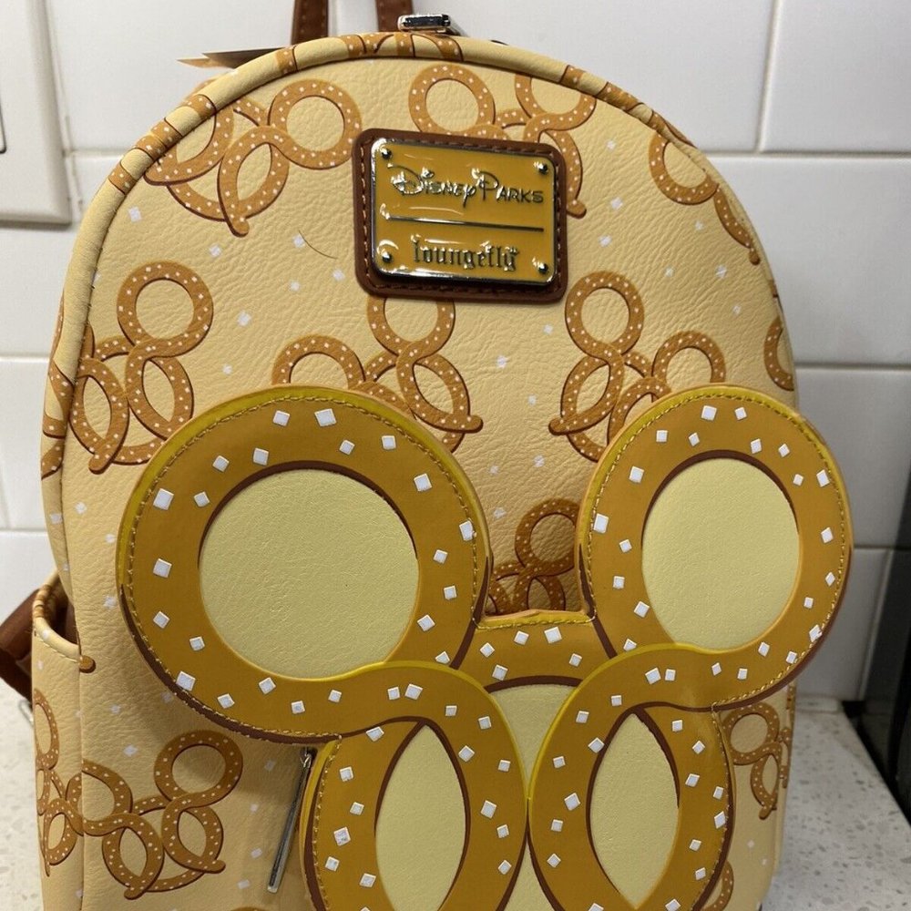 NWT Loungefly Disney Parks Mickey Mouse Pretzel Mini Backpack Scented Bag